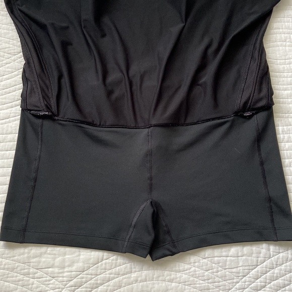 Nike Dri Fit Power Knit Skirt Skort Athletic Golf Tennis Run Black White Large - Picture 6 of 17